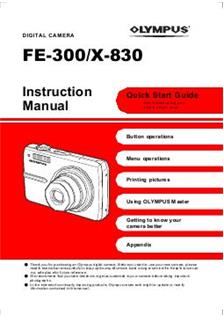 Olympus FE 300 manual. Camera Instructions.